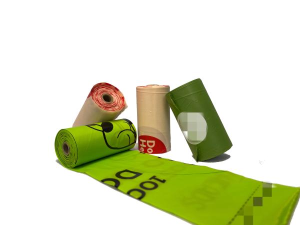Saco biodegradável de cocô de cão com espessura de 12 a 50 micrômetros, com certificado de compostagem OK