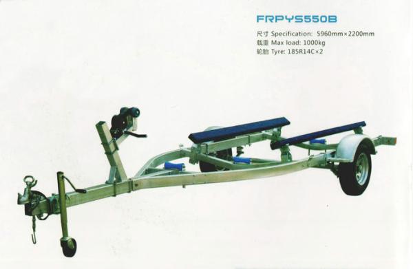 Fiber Reinforced Polymer RIB Boat Trailer Single Shaft 5.96*2.2m