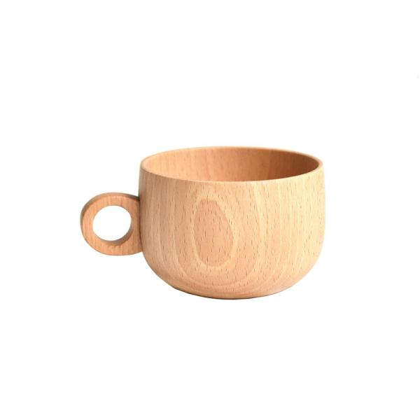 Tasse de thé en bois de tasse de tasse d'eau de café de hêtre tasse en bois