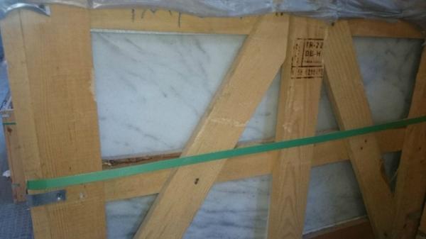 Honed Carrara Marble Laminate Worktop , Custom Made Marble Table Top