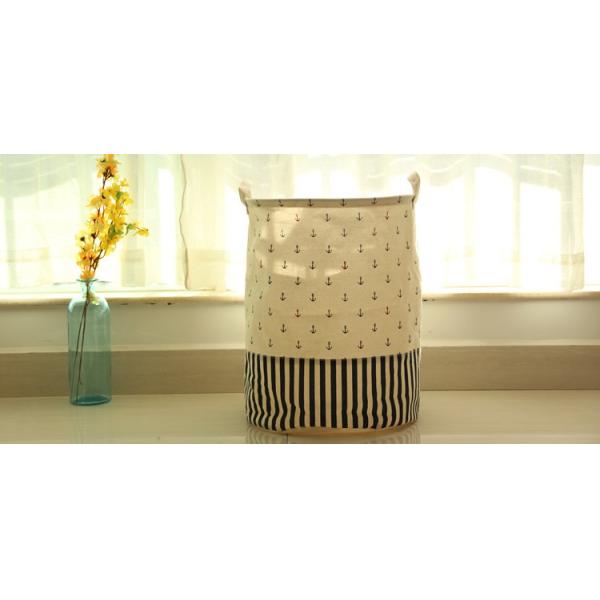 Promotional Waterproof Laundry Basket Foldable Canvas Dirty Clothes Storage Basket