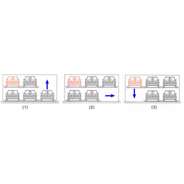 Подъем корабля столба уровней 4 системы 2 подъема автостоянки седана подземный гидравлический