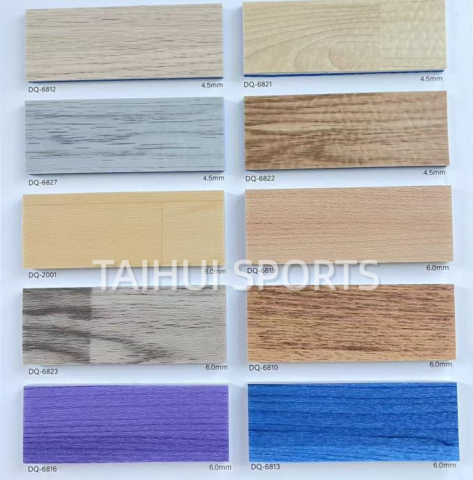 Vinyl Sport Court Flooring with Superior Shock Absorption Good Grip and Custom Colors for Volleyball Basketball Pickleball