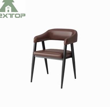 Hotel de couro da barra do café da cafetaria de Sofa Chair Table Set For da cabine do restaurante do vintage