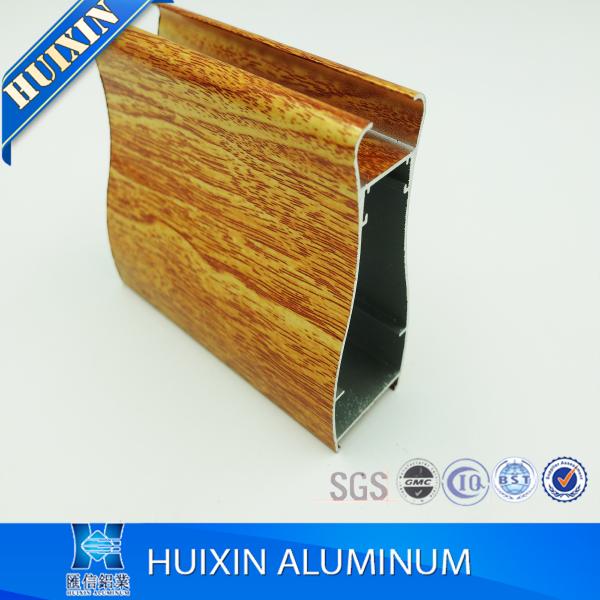 6061/6063 Series Wooden Grain Aluminum Extrusion Profiles for Kitchen Cabinet