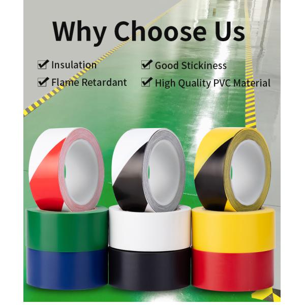 Non Adhesive PVC Yellow Warning Protection Caution Danger Barricade Tape For Security