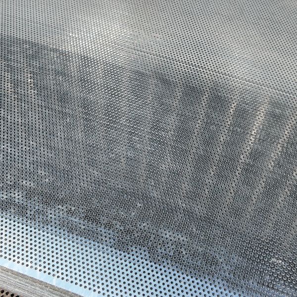 Silver Decoration Architectural Perforated Metal Panels Round Holeshape