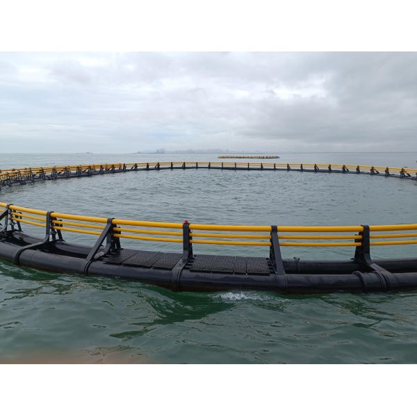 Extra Strong HDPE Anti-Wave Deep Water Fish Cage For Offshore Mariculture