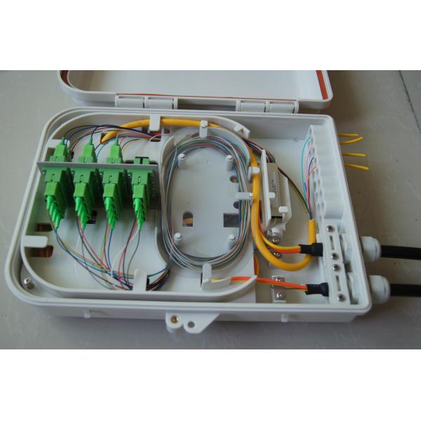 Wall Mounted 1x16 Cores Fiber Optic Drop Cable Terminal Box 16 Ports Fiber Distribution Box