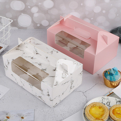 Eco Friendly Cupcakes Dessert Takeaway Boxes TUV ISO Kraft Bakery Boxes