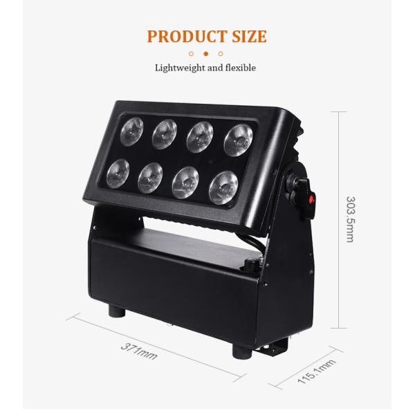 8 * 15w 4 в 1 Ip65 батарейки подсвечивает светодиодные лампы Rgbw Party Light