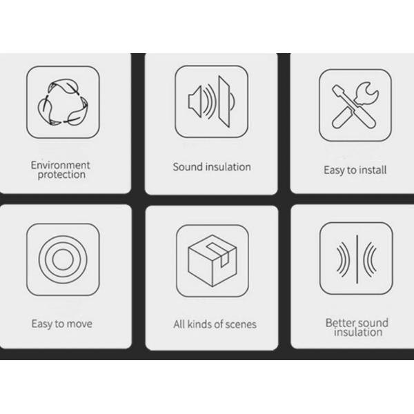 Подвижная светлая роскошная звукоизолированная комната для записей собраний и частного жилого помещения