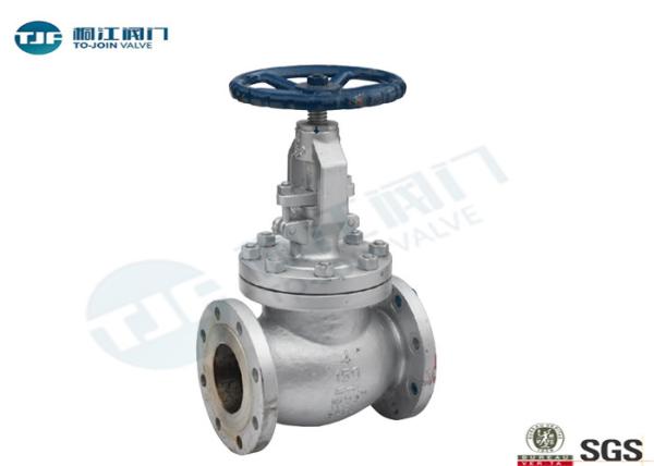 Power Industry CF8M Globe Stop Valve Class 150 LB Flange ANSI B 16.5