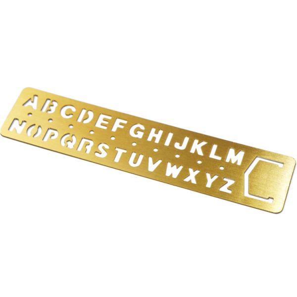 Gold Custom Metal Stencil Hollow Out Metal Alphabet Stencil For English Letters