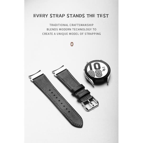 20мм кожаная лента для Samsung Galaxy Watch 4 Quick Release Настоящая кожаная лента