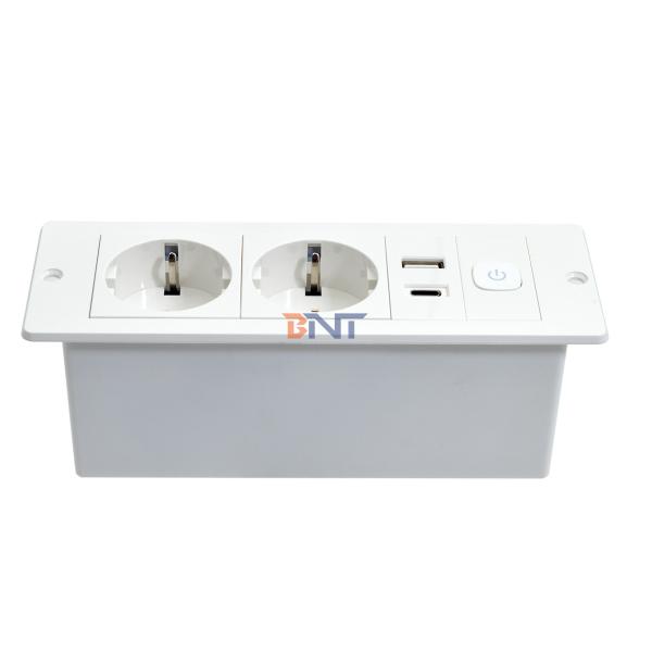 OEM/ODM ABS EU Standard 5V 2.1A Power USB A+C Charging Socket Built-In Desk/Sofa Hotel/Bar/Meeting Room Outlet