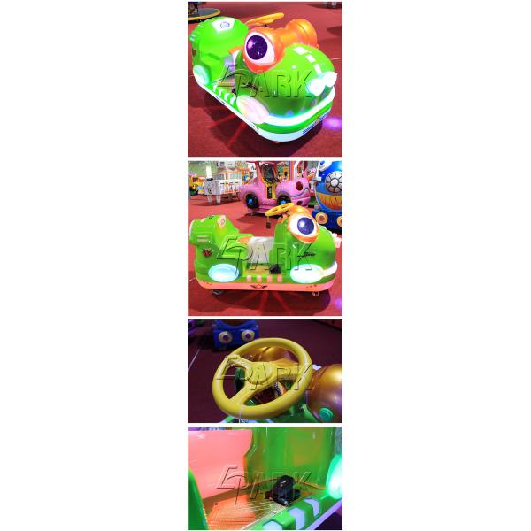 Outdoor Playground Kids Ride On Car / Frog Battery Powered Bumper Cars With LED Light