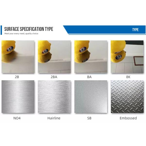 321 430 2205 904L Stainless Steel Sheet Coil With 0.12-5mm Thickness And Surface Treatment