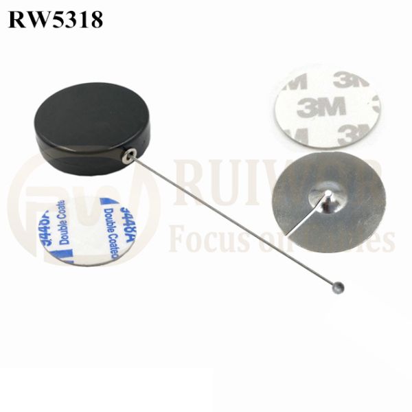 RW5318 Round Security Display Tether Plus Dia 38mm Circular Sticky Metal Plate