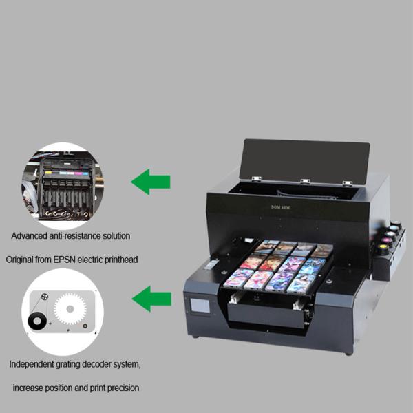 Plastic Photo Id Card Printing Machine 6×500 Ml / Set UV Ink Included