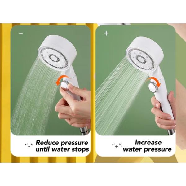 High Pressure Water Saving Handheld Shower Head with ABS Plastic and Massage Feature2
