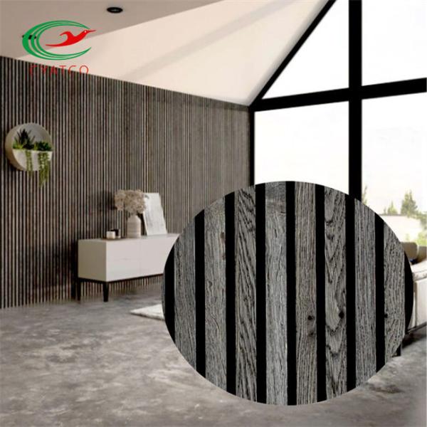 Nontoxic Black Soundproof Wood Panels , Multipurpose Wood Acoustic Wall
