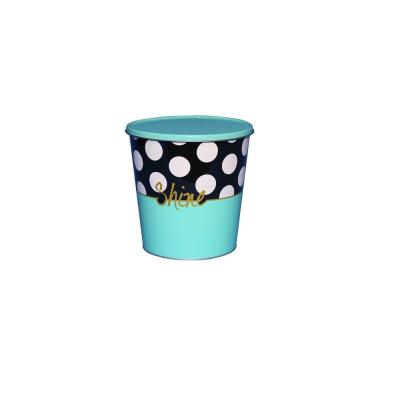 DADI 85 Oz Metal Popcorn Bucket Contenedores de palomitas de maíz mezcladas Logotipo en relieve Diseño de personalización