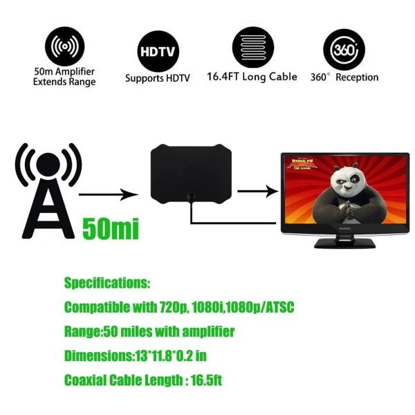 Mini Home Digital HD Television Antennas Whip Type Aluminum Alloy With SMA Connector