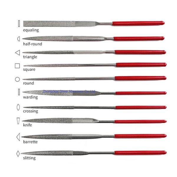 Файл иглы диаманта 10 частей установил хвостовик 5mm для опиловки ювелирных изделий стеклянные металлы отливают делать в форму