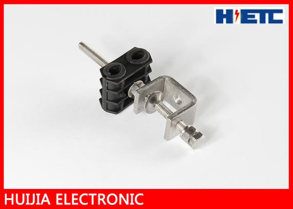 Stainless Steel 2 - 1/4 Feeder Coaxial Cable Clamps For Communication Components