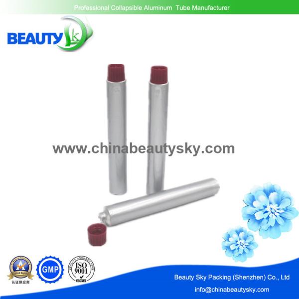 Soft aluminum Tubes for  PH>7 Hair Dying cream  for Janpanese market with silver finishing