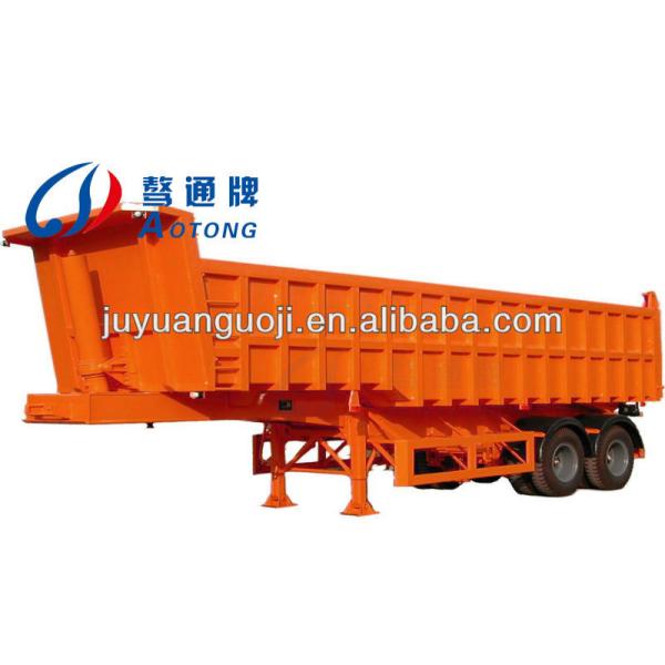 Semiremolque trasero de carga pesada de 3 ejes para el transporte de carbón de roca de arena y piedra