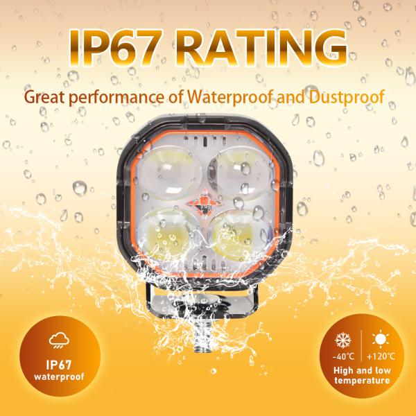 4 LED White Red Yellow Projector Spotlight LED Light For Motorcycle For Car