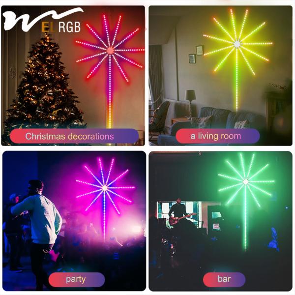0.2 kg Fashion Color LED Music Voice Controlled Lights para decoração de salas de festas de férias