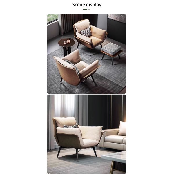 Living Room Furniture Upholstered Leather Recliner Chair Vintage Accent Design Style Modern Bedroom Dining Sitting Room