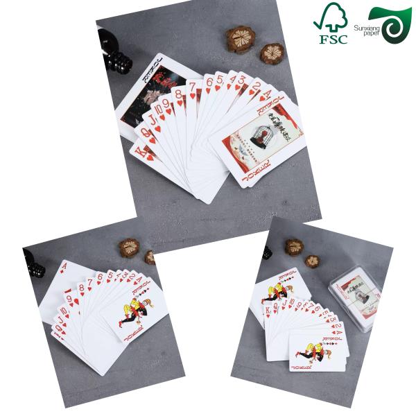 240gsm 330gsm C2S Double Sided Coated Cardboard Black Blue Core Cardstock For Poker