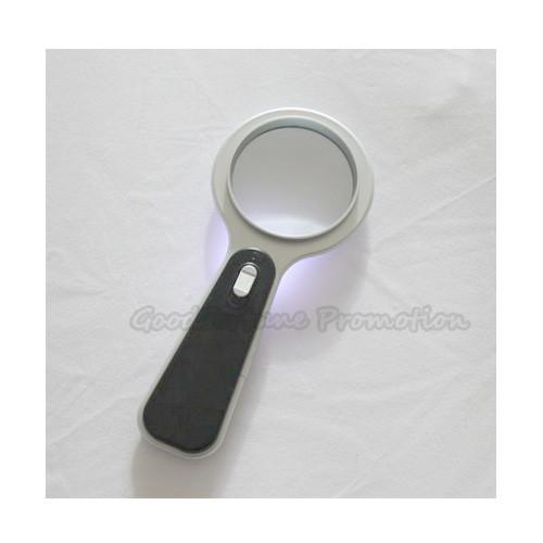 printed logo advertising pull and push led light magnifier gift