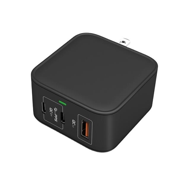 Foldable UK EU Plug Mini Mobile Phone PD QC3.0 QC4.0 3 Ports USB GAN Charger