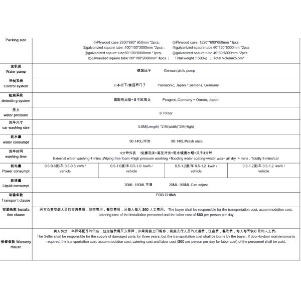 Система 3500mm чистки корабля полностью автоматического магазина стиральной машины автомобиля безконтактная
