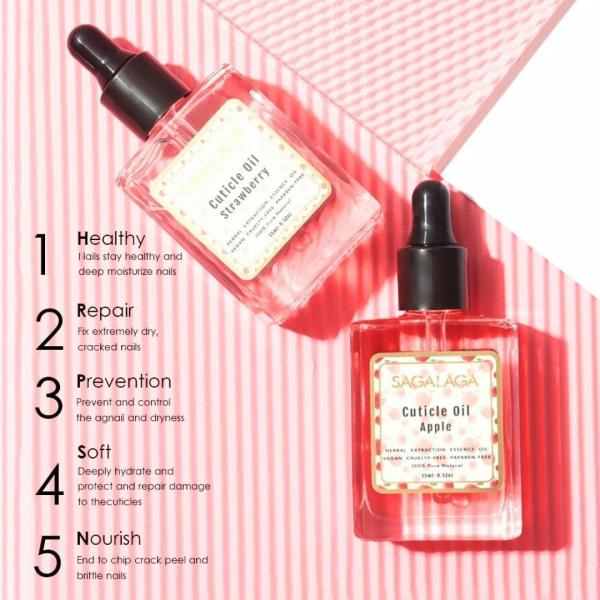 Roller Private Label Fruit Nail Cuticle Revitalizer Oil in 15ml Clear Bottle With Dropper Custom Logo for Bulk Purchase