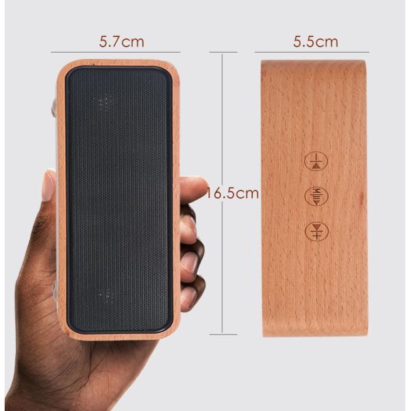 Super Bass Wooden Desktop Speakers / Wooden Phone Speaker 4.2 Bluetooth Version