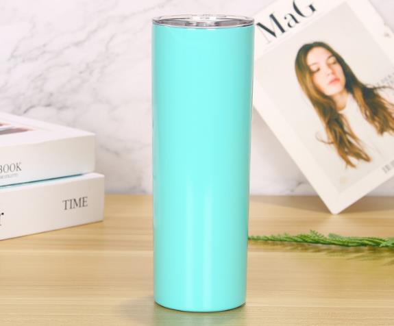 20oz Skinny Straight Blank Sublimation Tumblers With Lid Straw