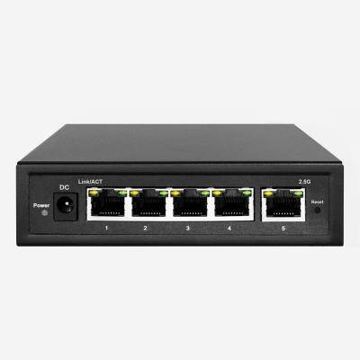 Mergulhe o ponto de entrada controlado 2 interruptor de 2,5 gigabits com 5 portos 2.5G auto RJ45 de detecção