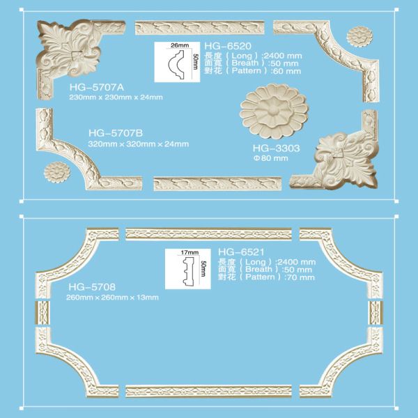 2025 Hot Sale Skirting Polyurethane Ceiling Cornice Mold Decorative PU Crown Moulding