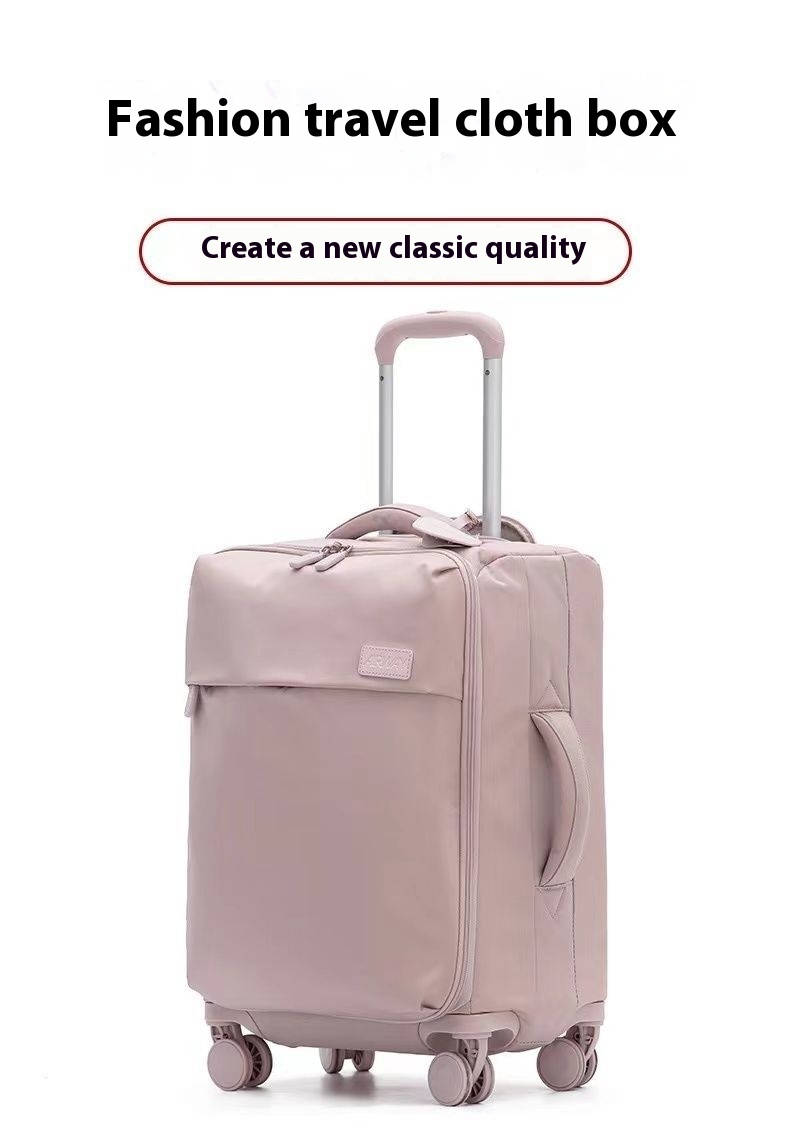Ultra Lightweight Nylon Carry-On Luggage Waterproof Non-Woven Suitcase with Universal Spinner Wheels Unisex Portable Design