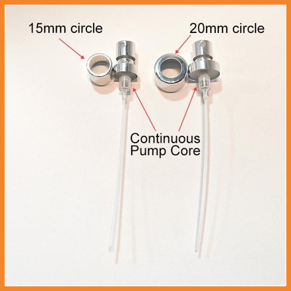 15mm 20mm Continue Perfume Nasal Sprayer Gold Plastic Crimp Sprayer Plastic Bottle