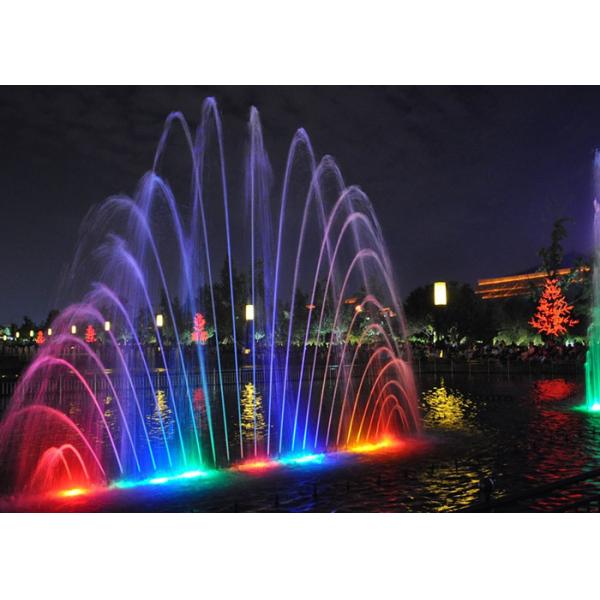Popular Large Sea Floating Light Up Water Fountain For Modern Estate / Villa