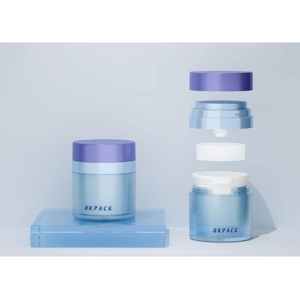 Leakproof Acrylic Refillable Airless Pump Cream Jar Round 15g 30g 50g
