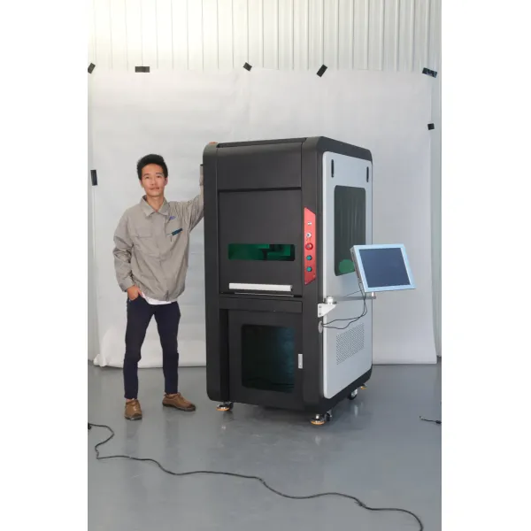 High Cabinet Workshop Use CO2 Laser Marking Machine for Wood Engraving