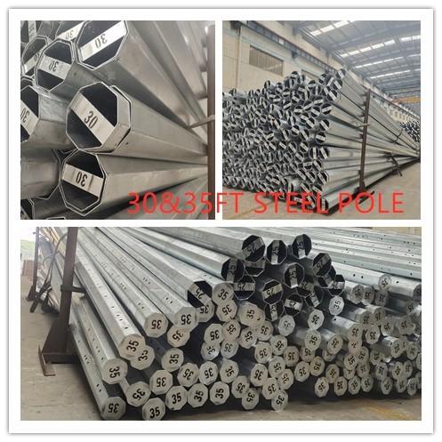 JHSP Galvanized Octagonal Electric Power Steel Poles For Optimal Strength